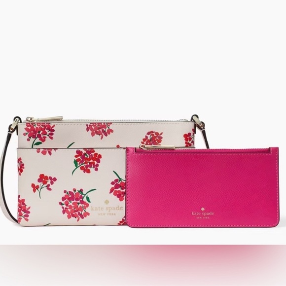kate spade Handbags - Kate Spade Pink and Cream Floral Women's Bag Set
